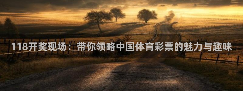 英超直播小九：118开奖现场：带你领略中国体育彩票的魅力与趣味
